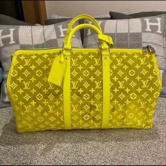 **sold** Louis Vuitton rare Limited Ed. Neon Mesh Keepall Monogram - Picture 8 of 13
